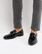 Silver Street Patent Tassel Loafers - Black