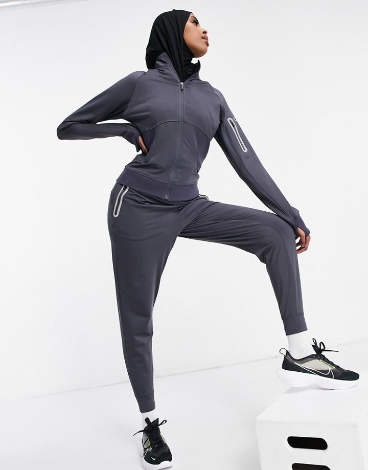 Asos 4505 Run Sweatpants With Zip Pockets-grey