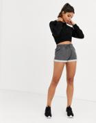 Asos 4505 Sweat Short With Turn Up Edge-gray