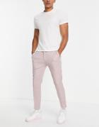 Topman Smart Skinny Pants In Lilac-pink