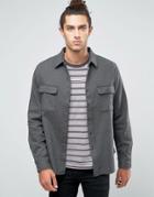 Brixton Donez Flannel Shirt In Regular Fit - Gray