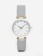 Asos T Bar Sleek Watch - Gray
