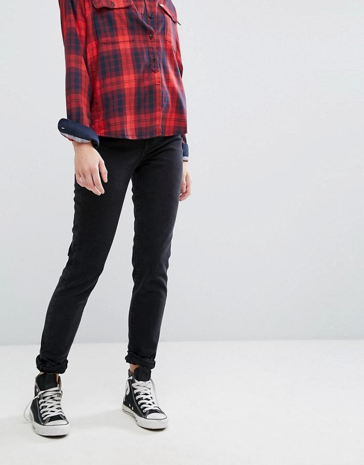 Lee Tapered Mom Jean - Black