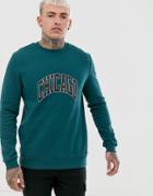 Asos Design Sweatshirt With City Print - Green