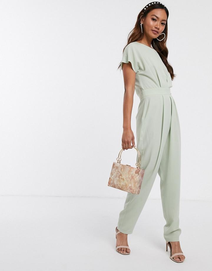 Asos Design Pleated Bodice Jumpsuit