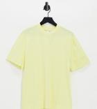Collusion Unisex Organic Cotton T-shirt In Pale Yellow