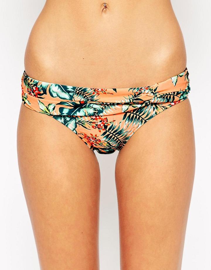 New Look Tropical Bikini Bottom - Yellow