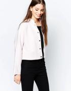 Finders Keepers Space & Time Bomber Jacket - Shrinking Violet
