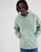 Asos Design Oversized Hoodie In Green-blue