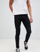 Weekday Form Super Skinny Jeans Stay Black - Black