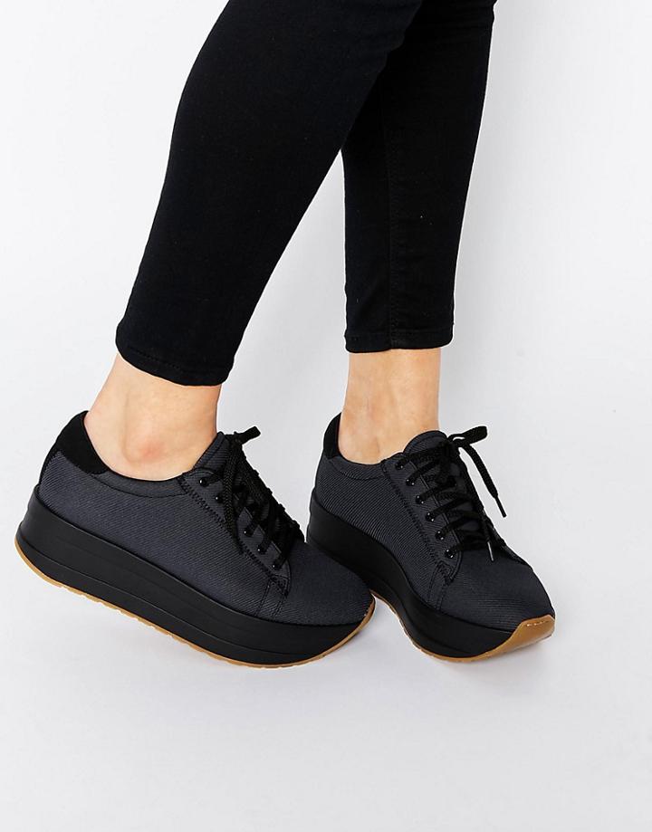 Vagabond Casey Dark Gray Flatform Sneakers - Dark Gray