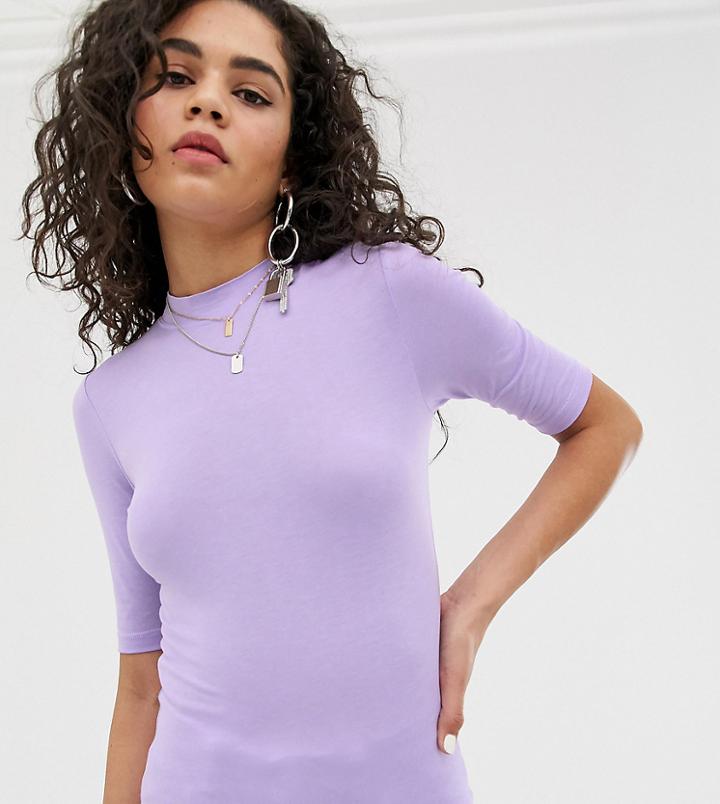 Collusion Tall Short Sleeve T-shirt In Lilac - Purple