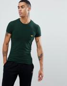 Emporio Armani Slim Fit Back Logo T-shirt In Green - Green