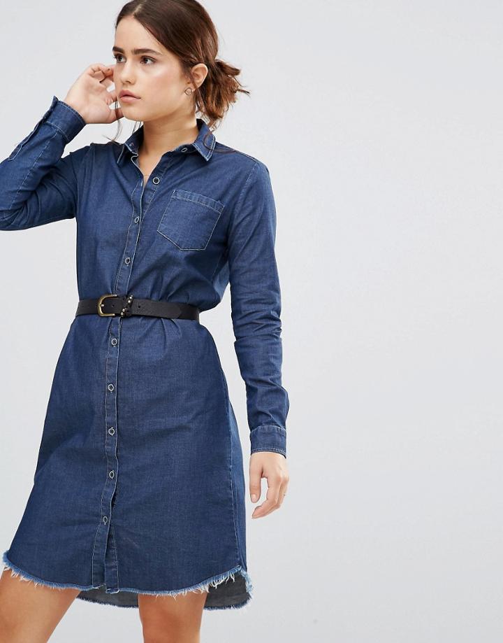 Uncivilised Austin Denim Shirt Dress - Blue