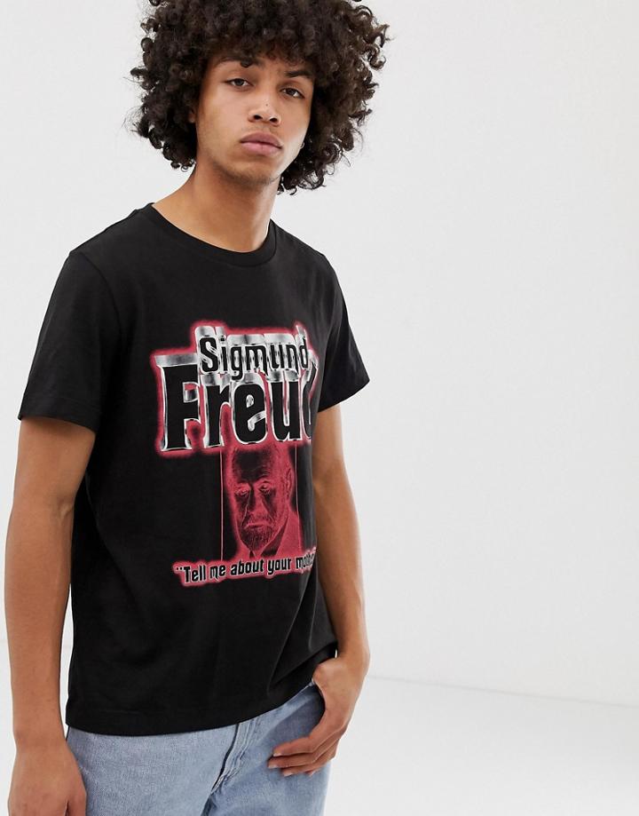 Weekday Pictor Freud T-shirt - Black