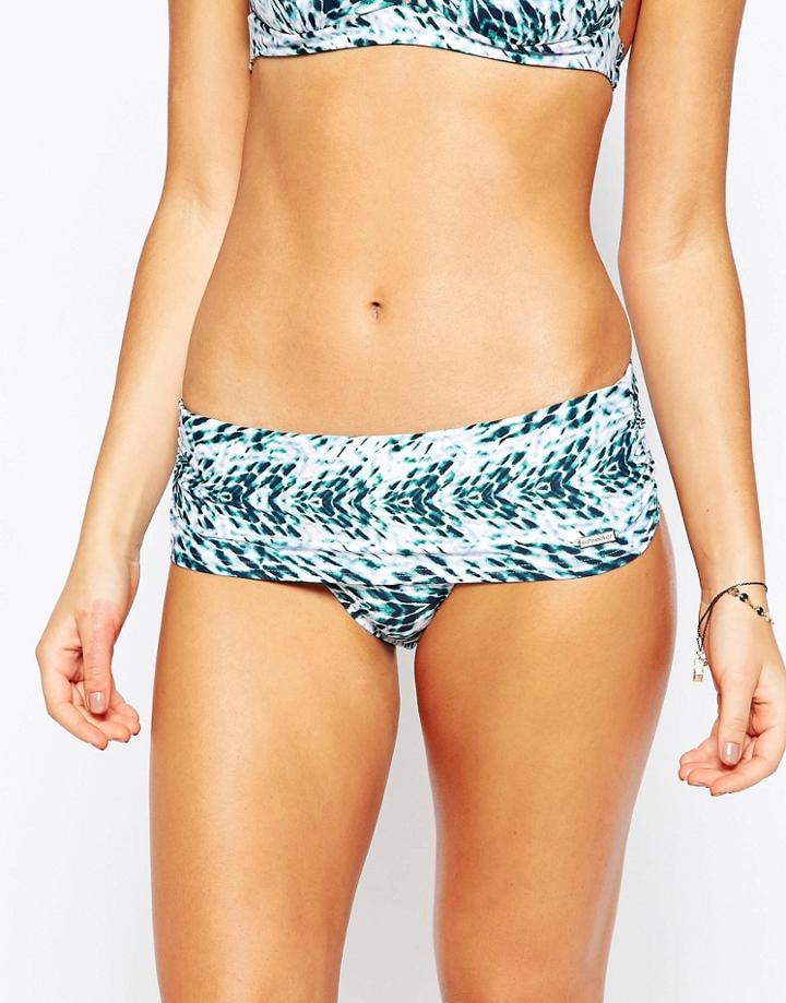 Sunseeker Leaf Print Bikini Bottom - Leaf