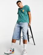 Topman Oversized T-shirt With California Print In Green