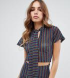 Dusty Daze Pussybow Blouse In Rainbow Two-piece-multi