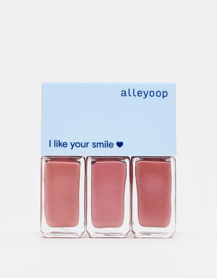 Alleyoop Multi-mood Lip Trio - Gloss, Cream & Matte In Mauve On-pink