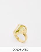 Taara Jewelry 22k Gold Plated Ring - Citrine