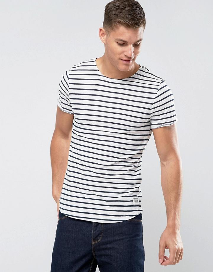 Tom Tailor T-shirt With Stripe - Navy