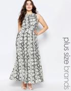 Lovedrobe Plus Maxi Dress In Animal Print - Print