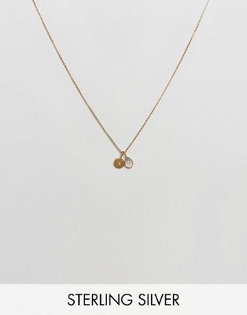Carrie Elizabeth Initial S Cluster Necklace - Gold