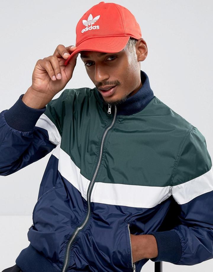 Adidas Orignals Trefoil Cap In Red Cf6326 - Red