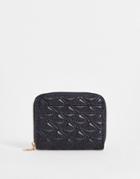 Asos Design Quilted Wallet In Black