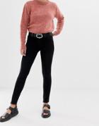 2ndday Jolie Mid Rise Skinny Jean With Frayed Hem - Black