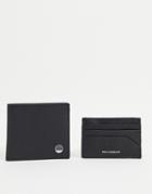 Paul Costelloe Leather Wallet And Card Holder Set-black