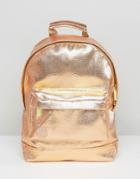 Mi-pac Mini Metallic Backpack In Rose Gold - Gold