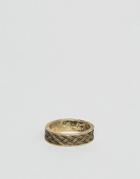 Asos Ring With Emboss Braid Detail - Gold