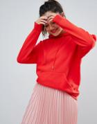 New Look Oversized Hoody In Bright Red - Red