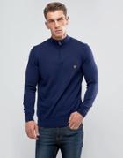 Lyle & Scott 1/4 Zip Merino Sweater Navy - Navy