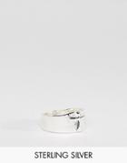 Asos Sterling Silver Ring With Cross - Silver
