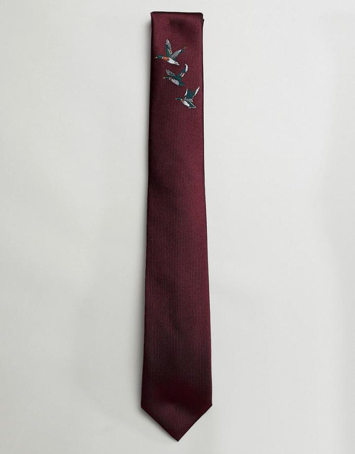 Ben Sherman Silk Duck Tie - Red