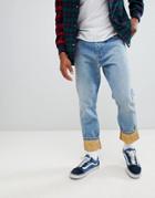 Wrangler Blue & Yellow Tapered Jeans - Navy