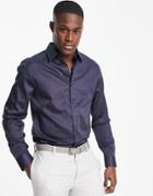 Topman Formal Sateen Slim Shirt In Navy