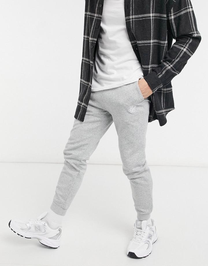 Siksilk Mix And Match Muscle Fit Sweatpants In Gray-grey