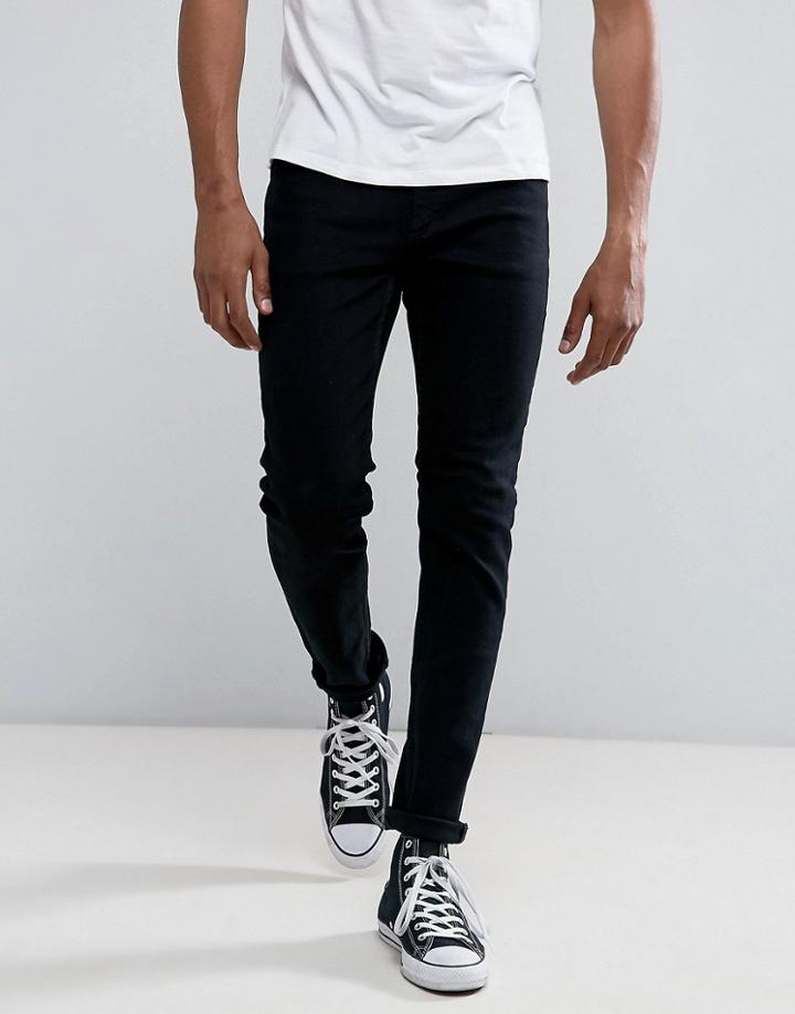 Rollas Thin Captain Jeans Faberge Black Wash - Black