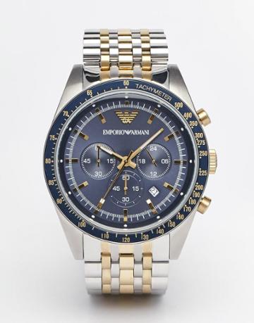 Emporio Armani Tazio Chronograph Watch In Stainless Steel Ar6088