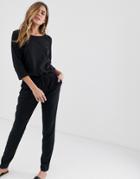 Jdy Relaxed 3/4 Sleeve Jumpsuit-black