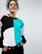 Asos Sweater In Color Block - Multi