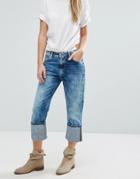Pepe Jeans Donna High Turnup Cropped Jeans - Blue