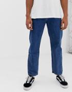 Pull & Bear Join Life Wide Leg Jeans In Dark Blue - Blue