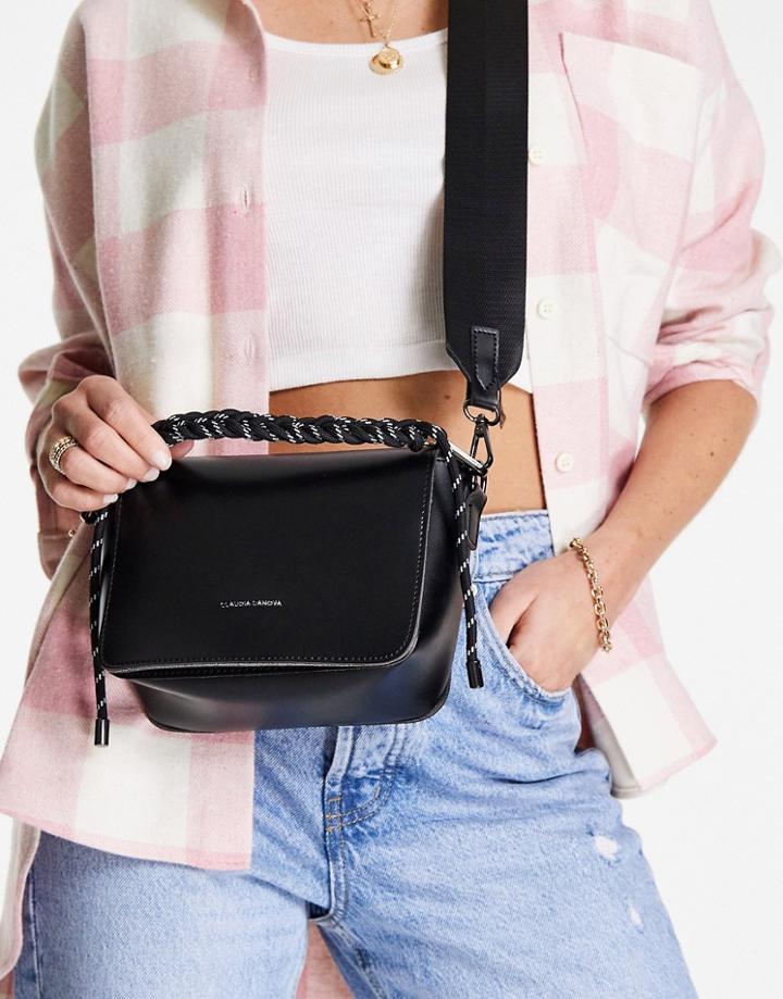 Claudia Canova Flap Over Crossbody Bag In Black