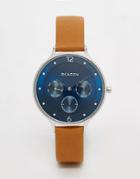 Skagen Blue Chrono Skw2310 Watch - Tan
