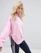 Adidas Originals High Neck Sweatshirt In Pink - Pink
