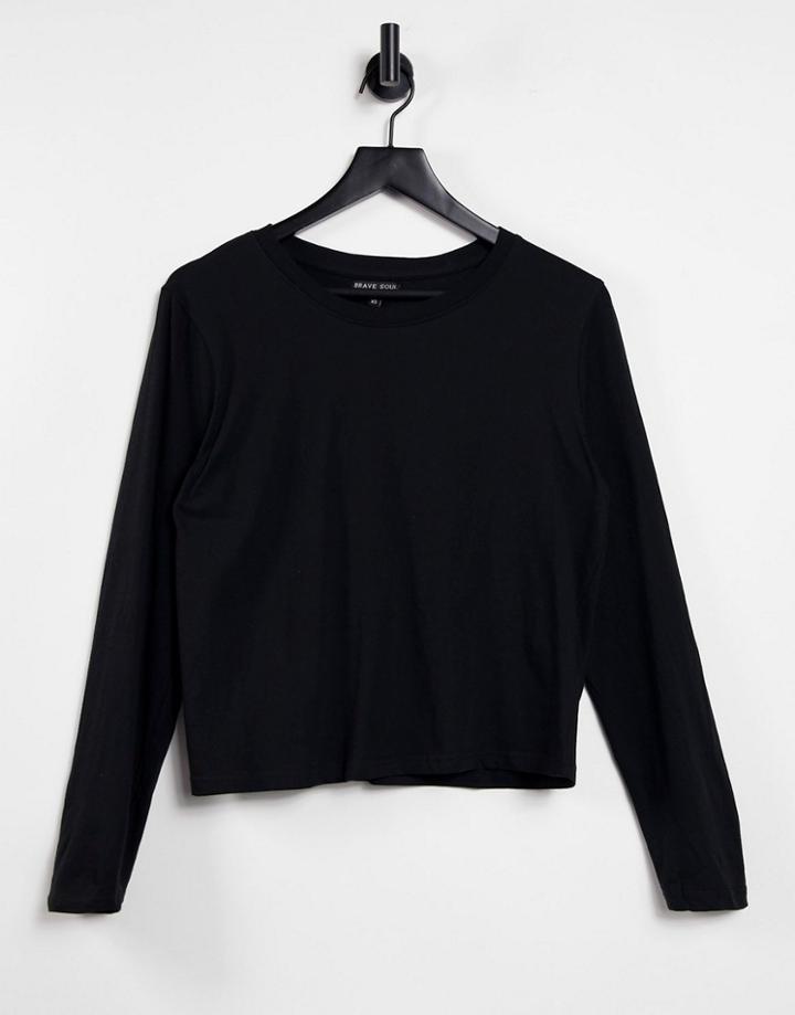 Brave Soul Ellie Long Sleeve T-shirt-black